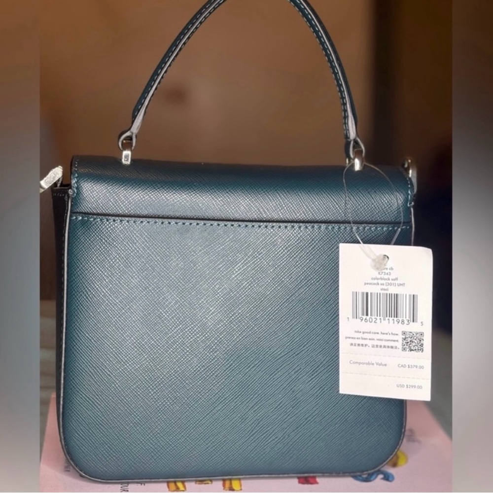 $249 retail Kate Spade Teal and Cream Shoulder Bag - Picture 2 of 9